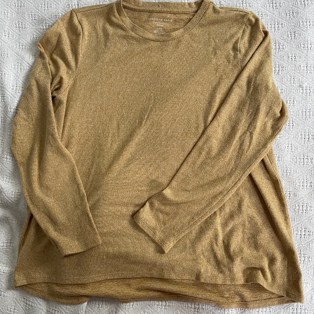 American Eagle, Yellow, L, Long sleeve tee